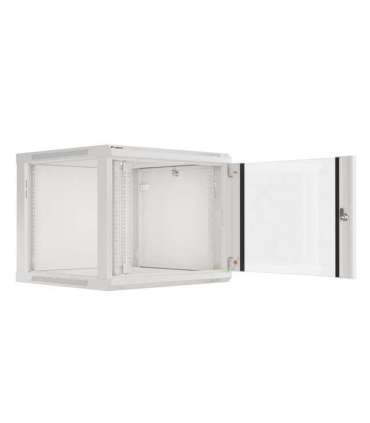 Lanberg Rack cabinet 19" wall-mount 9U/600x600 (flat pack) with glass door WF01-6609-10S Grey