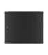 Lanberg Rack cabinet 19" wall-mount 9U/600x600 (flat pack) for self-assembly with metal door WF01-6609-00B Black
