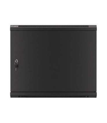 Lanberg Rack cabinet 19" wall-mount 9U/600x600 (flat pack) for self-assembly with metal door WF01-6609-00B Black