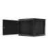Lanberg Rack cabinet 19" wall-mount 9U/600x600 (flat pack) for self-assembly with metal door WF01-6609-00B Black