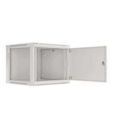 Lanberg Rack cabinet 19" wall-mount 9U/600x600 (flat pack) for self-assembly with metal door WF01-6609-00S Grey