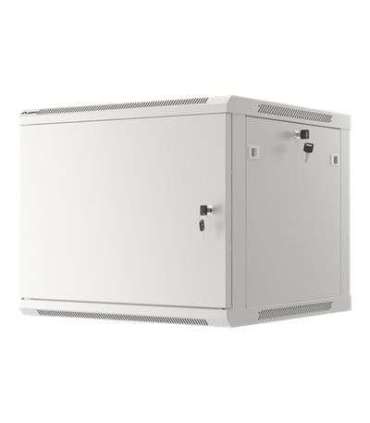 Lanberg Rack cabinet 19" wall-mount 9U/600x600 (flat pack) for self-assembly with metal door WF01-6609-00S Grey