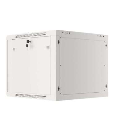 Lanberg Rack cabinet 19" wall-mount 9U/600x600 (flat pack) for self-assembly with metal door WF01-6609-00S Grey