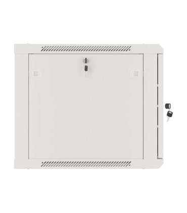 Lanberg Rack cabinet 19" wall-mount 9U/600x600 (flat pack) for self-assembly with metal door WF01-6609-00S Grey
