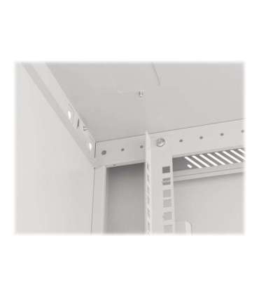 Lanberg Rack cabinet 19" wall-mount 9U/600x600 (flat pack) for self-assembly with metal door WF01-6609-00S Grey