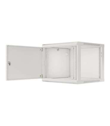 Lanberg Rack cabinet 19" wall-mount 9U/600x600 (flat pack) for self-assembly with metal door WF01-6609-00S Grey