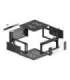 Lanberg Rack cabinet 19" wall-mounted 4U 600 fast assembly (flat pack) WFFA-5604-10B Black