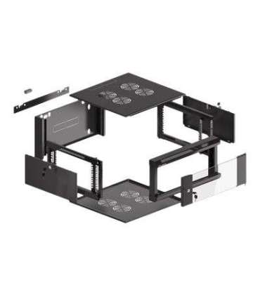 Lanberg Rack cabinet 19" wall-mounted 4U 600 fast assembly (flat pack) WFFA-5604-10B Black
