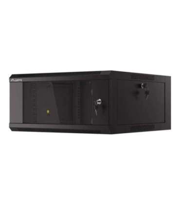 Lanberg Rack cabinet 19" wall-mounted 4U 600 fast assembly (flat pack) WFFA-5604-10B Black
