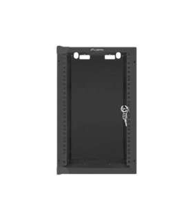 Lanberg Rack cabinet 10" wall-mount 9U/280x310 (flat pack) with glass door WF10-2309-10B Black