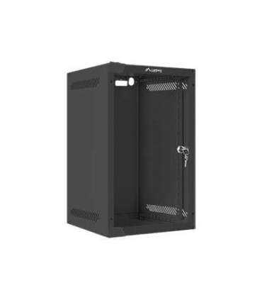 Lanberg Rack cabinet 10" wall-mount 9U/280x310 (flat pack) with glass door WF10-2309-10B Black