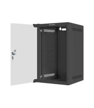 Lanberg Rack cabinet 10" wall-mount 9U/280x310 (flat pack) with glass door WF10-2309-10B Black