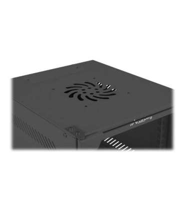 Lanberg Rack cabinet 10" wall-mount 9U/280x310 (flat pack) with glass door WF10-2309-10B Black