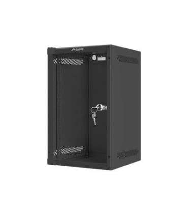 Lanberg Rack cabinet 10" wall-mount 9U/280x310 (flat pack) with glass door WF10-2309-10B Black