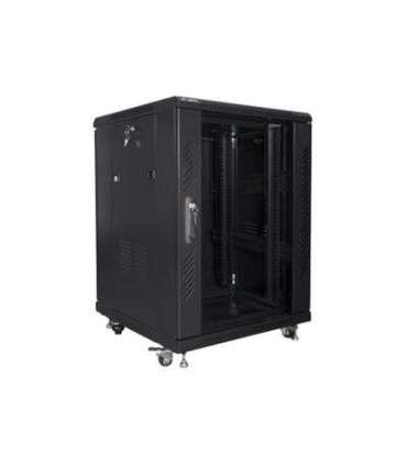 Lanberg Rack cabinet 19" free-standing 15U/600x600 (flat pack) FF01-6615-12B Black