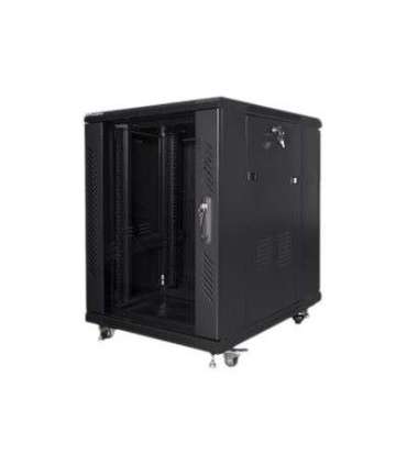 Lanberg Rack cabinet 19" free-standing 15U/600x800 (flat pack) FF01-6815-12B Black