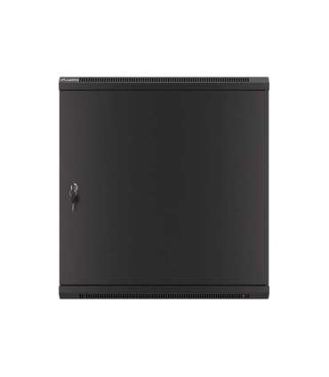 Lanberg Rack cabinet 19" wall-mount 12U/600x450 for self-assembly with metal door (flat pack) WF01-6412-00B Black
