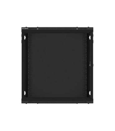 Lanberg Rack cabinet 19" wall-mount 12U/600x450 for self-assembly with metal door (flat pack) WF01-6412-00B Black