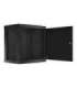 Lanberg Rack cabinet 19" wall-mount 12U/600x450 for self-assembly with metal door (flat pack) WF01-6412-00B Black