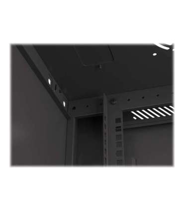 Lanberg Rack cabinet 19" wall-mount 12U/600x450 for self-assembly with metal door (flat pack) WF01-6412-00B Black