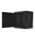 Lanberg Rack cabinet 19" wall-mount 12U/600x450 for self-assembly with metal door (flat pack) WF01-6412-00B Black