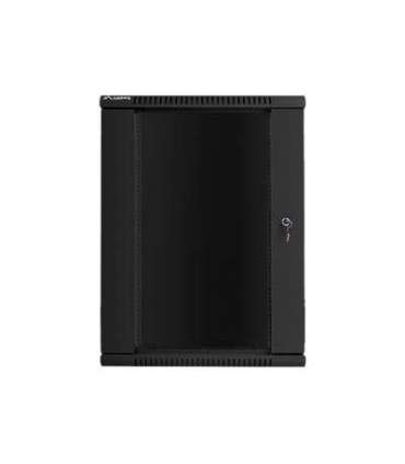 Lanberg Rack cabinet 19" wall-mount 18U/600x600 (flat pack) with glass door WF01-6618-10B Black