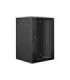 Lanberg Rack cabinet 19" wall-mount 18U/600x600 (flat pack) with glass door WF01-6618-10B Black