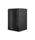 Lanberg Rack cabinet 19" wall-mount 18U/600x600 (flat pack) with glass door WF01-6618-10B Black