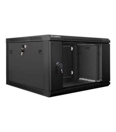 Lanberg Rack cabinet 19" wall-mount 6U/600x600 (flat pack) WF01-6606-10B Black