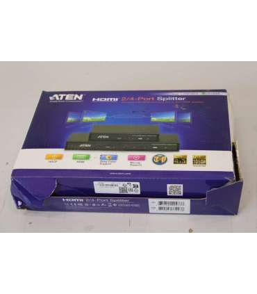 SALE OUT.  Aten 4-Port 4K HDMI Splitter VS184A DAMAGED PACKAGING