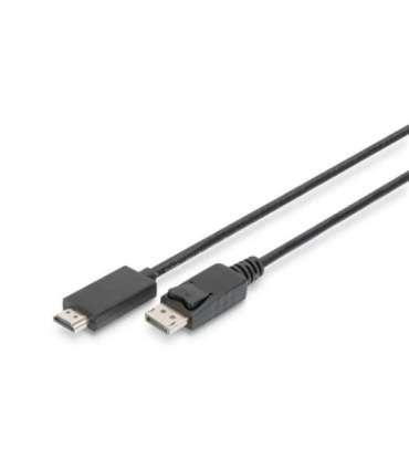 Digitus Adapter Cable, DP - HDMI type A DisplayPort to HDMI 2 m