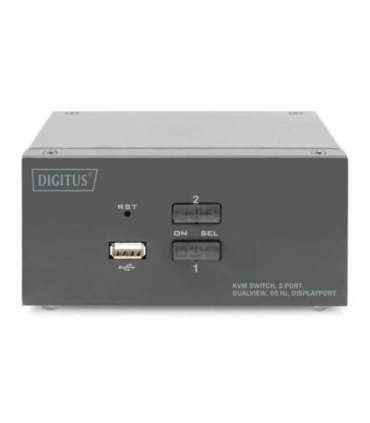 Digitus KVM Switch, 2-Port, Dual Display, 4K, DisplayPort DS-12862