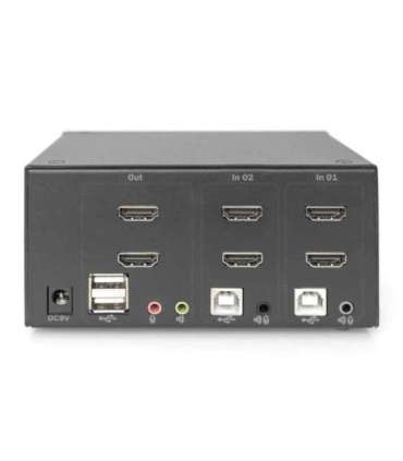 Digitus KVM Switch, 2 Port, Dual Display, 4K, HDMI DS-12860