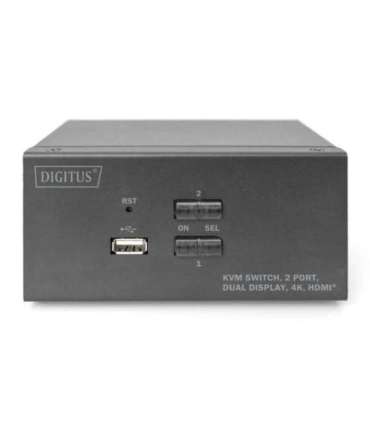 Digitus KVM Switch, 2 Port, Dual Display, 4K, HDMI DS-12860