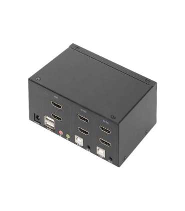 Digitus KVM Switch, 2 Port, Dual Display, 4K, HDMI DS-12860