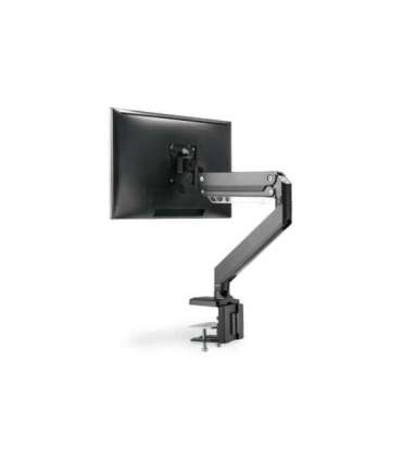 Digitus Desk Mount Universal Single Monitor Mount with Gas Spring and Clamp Mount Adjustable Height, Rotate, Tilt,