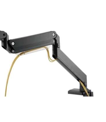 Digitus Desk Mount Universal Single Monitor Mount with Gas Spring and Clamp Mount Adjustable Height, Rotate, Tilt,