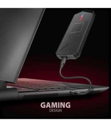 AXAGON USB-C 10Gbps - M.2 NVMe and SATA SSD GAME M.2 box EEM2-GAM