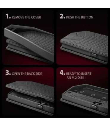 AXAGON USB-C 10Gbps - M.2 NVMe and SATA SSD GAME M.2 box EEM2-GAM
