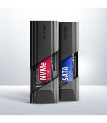AXAGON USB-C 10Gbps - M.2 NVMe and SATA SSD THIN SCREWLESS box EEM2-GTS2
