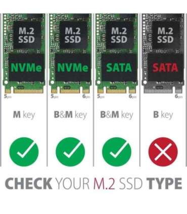 AXAGON USB-C 10Gbps - M.2 NVMe and SATA SSD THIN SCREWLESS box EEM2-GTS2