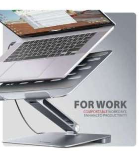 AXAGON Desk Mount HMC-STND USB-C 5Gbps Stand and Hub 7in1 Adjustable Height, Tilt 10-16 " Aluminum