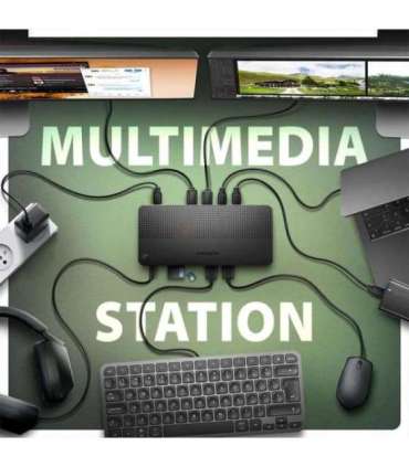 AXAGON USB4 40Gbps DUAL 4K DISPLAY 12in1 Dock HMC-U4