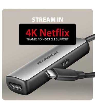 AXAGON Active converter RVC-HI8KPD, 100 W USB Type-C to HDMI