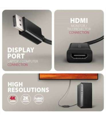 AXAGON Active adapter RVD-HI20N DisplayPort to HDMI 0.15 m