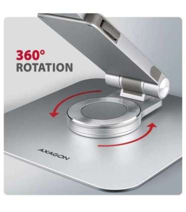 AXAGON Desk Mount STND-LR stand with 360° rotation for laptops and tablets Adjustable Height, Angle 10-17.3 " |