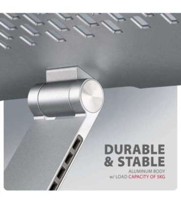 AXAGON Desk Mount STND-LR stand with 360° rotation for laptops and tablets Adjustable Height, Angle 10-17.3 " |