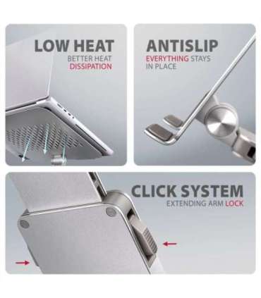 AXAGON Desk Mount STND-LR stand with 360° rotation for laptops and tablets Adjustable Height, Angle 10-17.3 " |