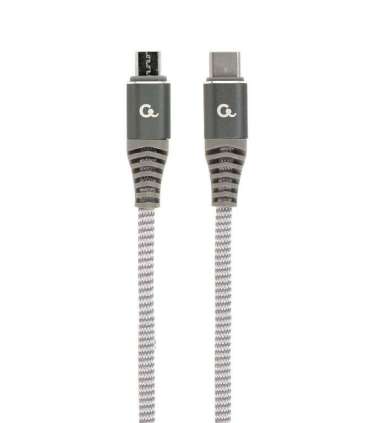 Cablexpert Premium cotton braided USB Type-C to micro-USB charging and data cable, 1.5 m CC-USB2B-CMMBM-1.5M