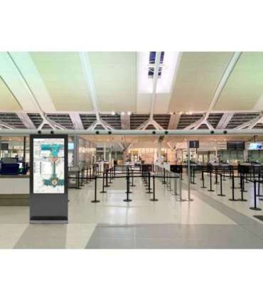 EDBAK Floor stand IDS10.55 Indoor Public Display Totem with glass front 55 " Black